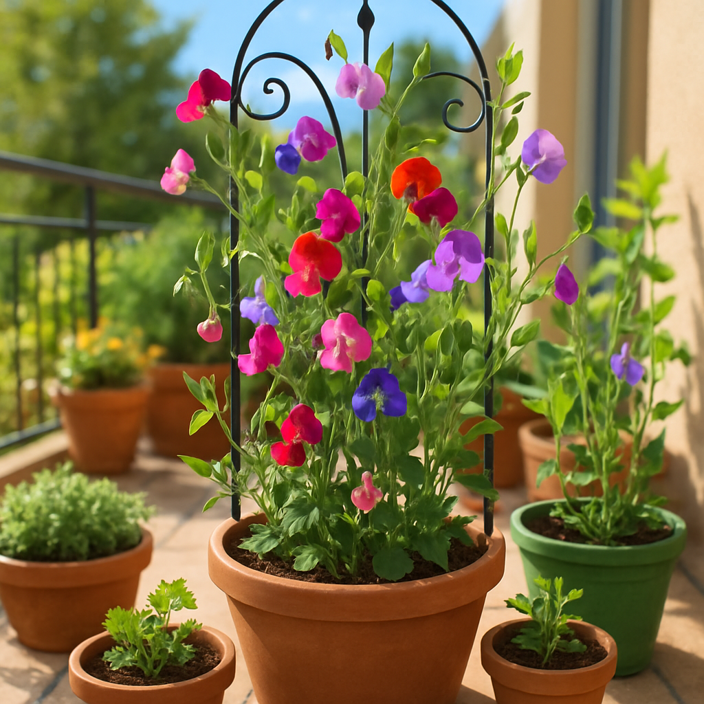 How to Cultivate Compact Sweet Pea Plants in Small Spaces: Tips for Urban Gardeners  