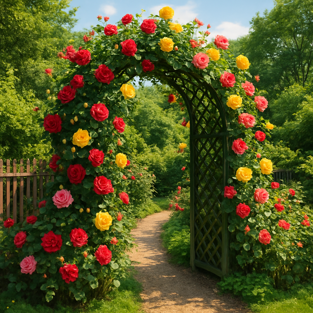 Creating Vibrant Displays with Climbing Rose Plants on Trellises and Fences  